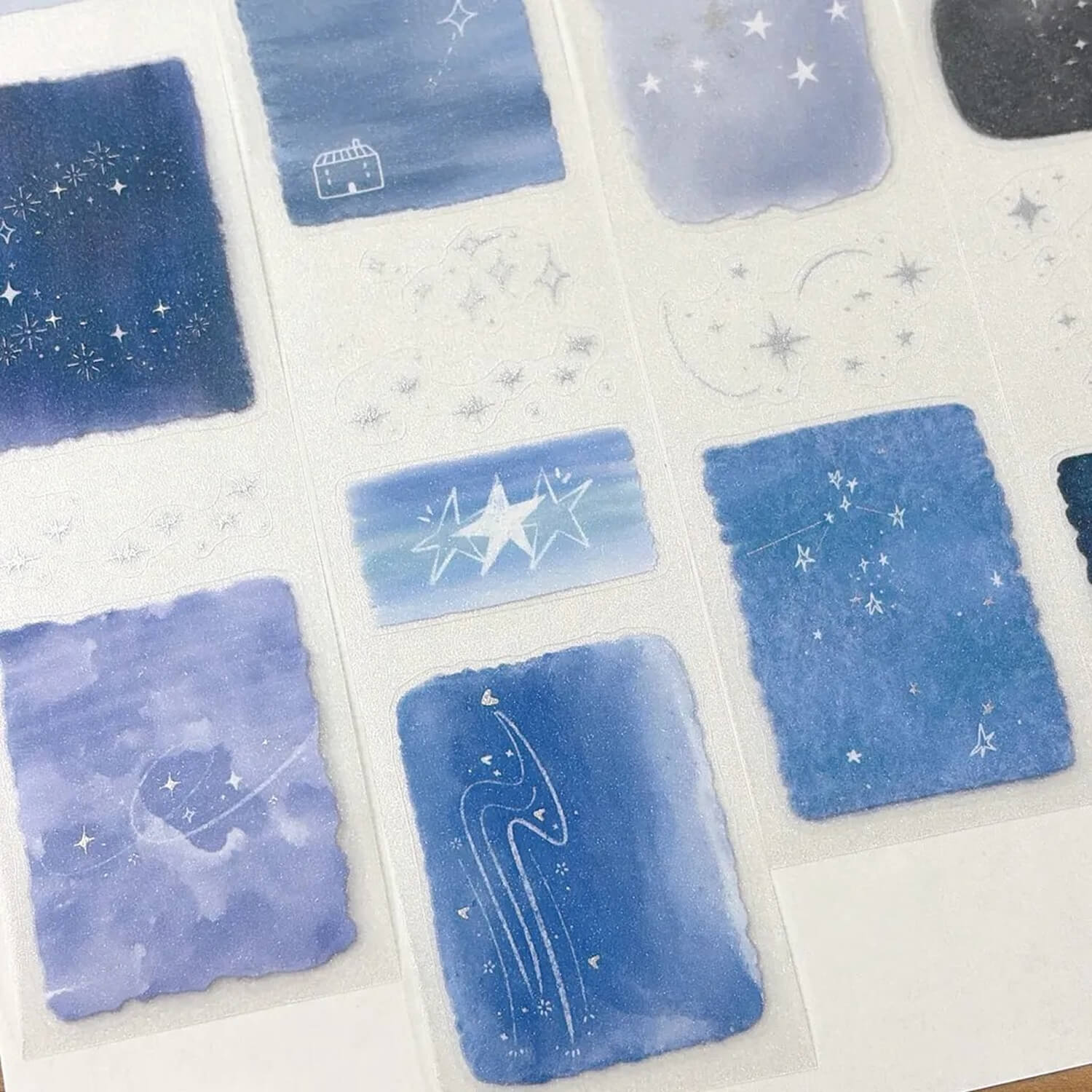 63penhouse x hairmo Silver Foiled PET Tape – Starlit Sky