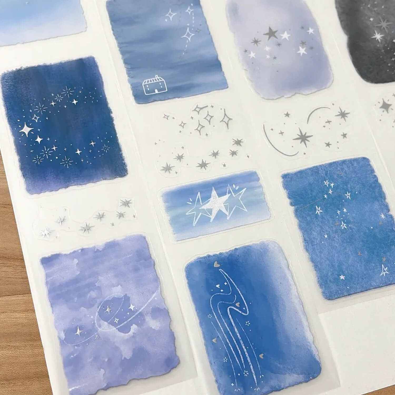 63penhouse x hairmo Silver Foiled PET Tape – Starlit Sky