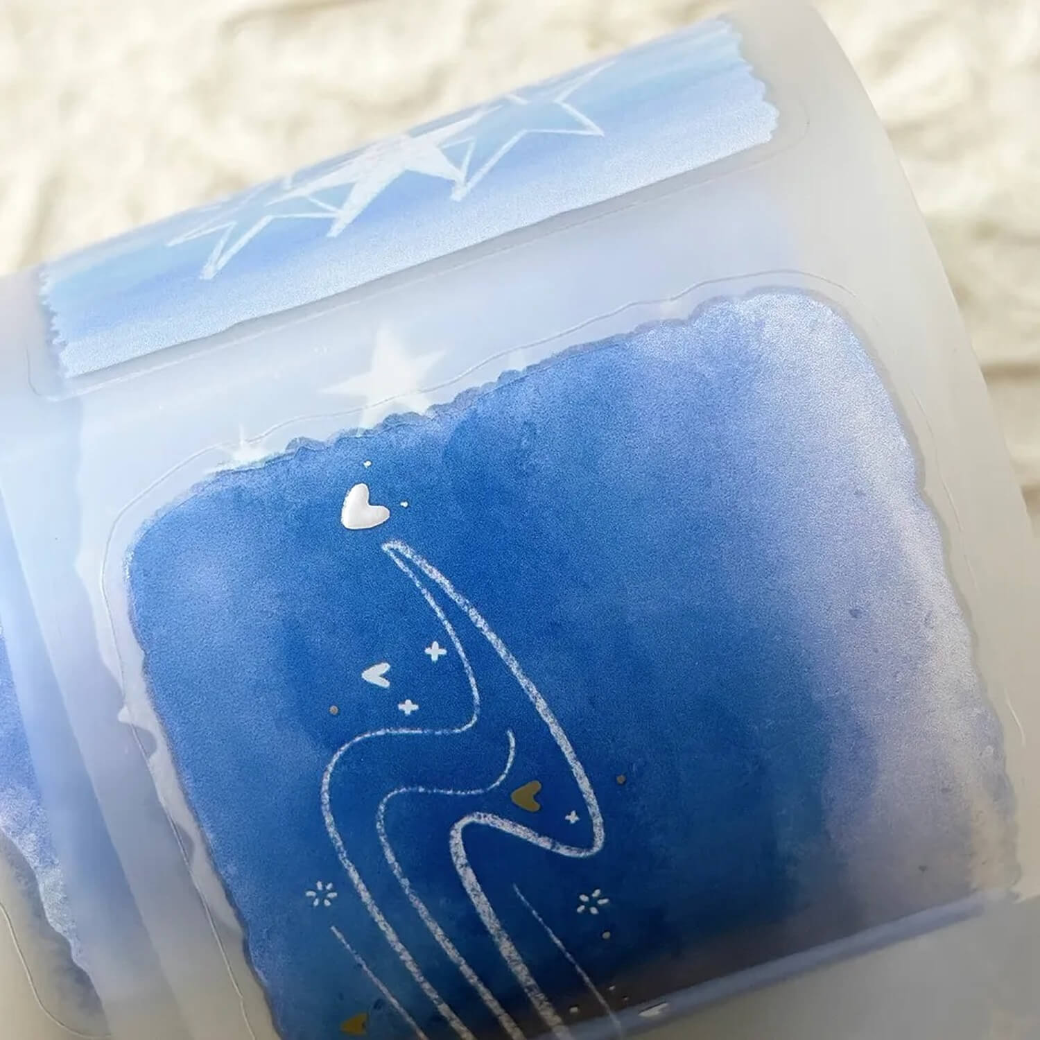 63penhouse x hairmo Silver Foiled PET Tape – Starlit Sky