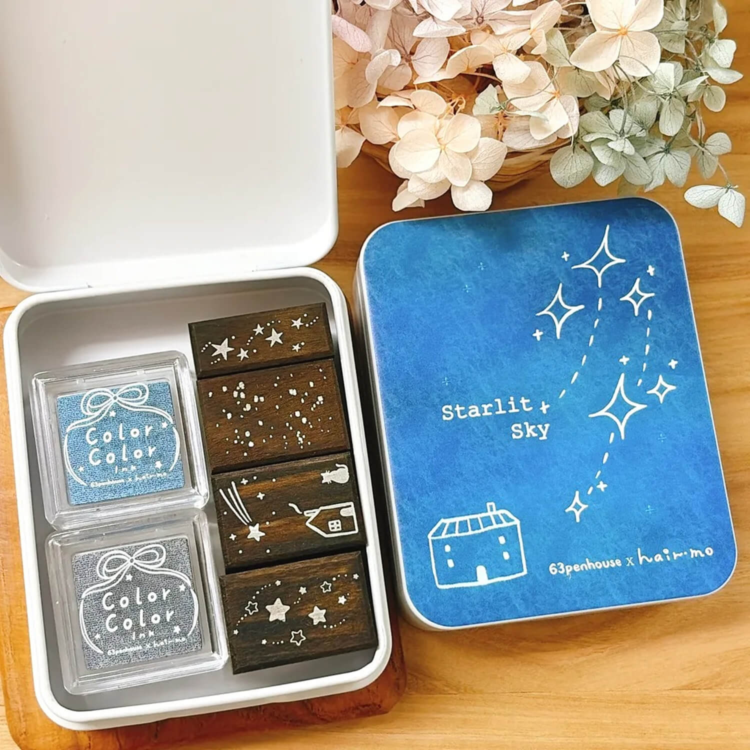 63penhouse x hairmo Stamp &amp; Ink Pad Tin Box Set