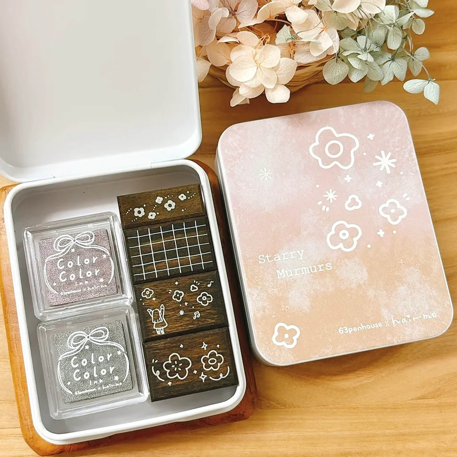 63penhouse x hairmo Stamp &amp; Ink Pad Tin Box Set