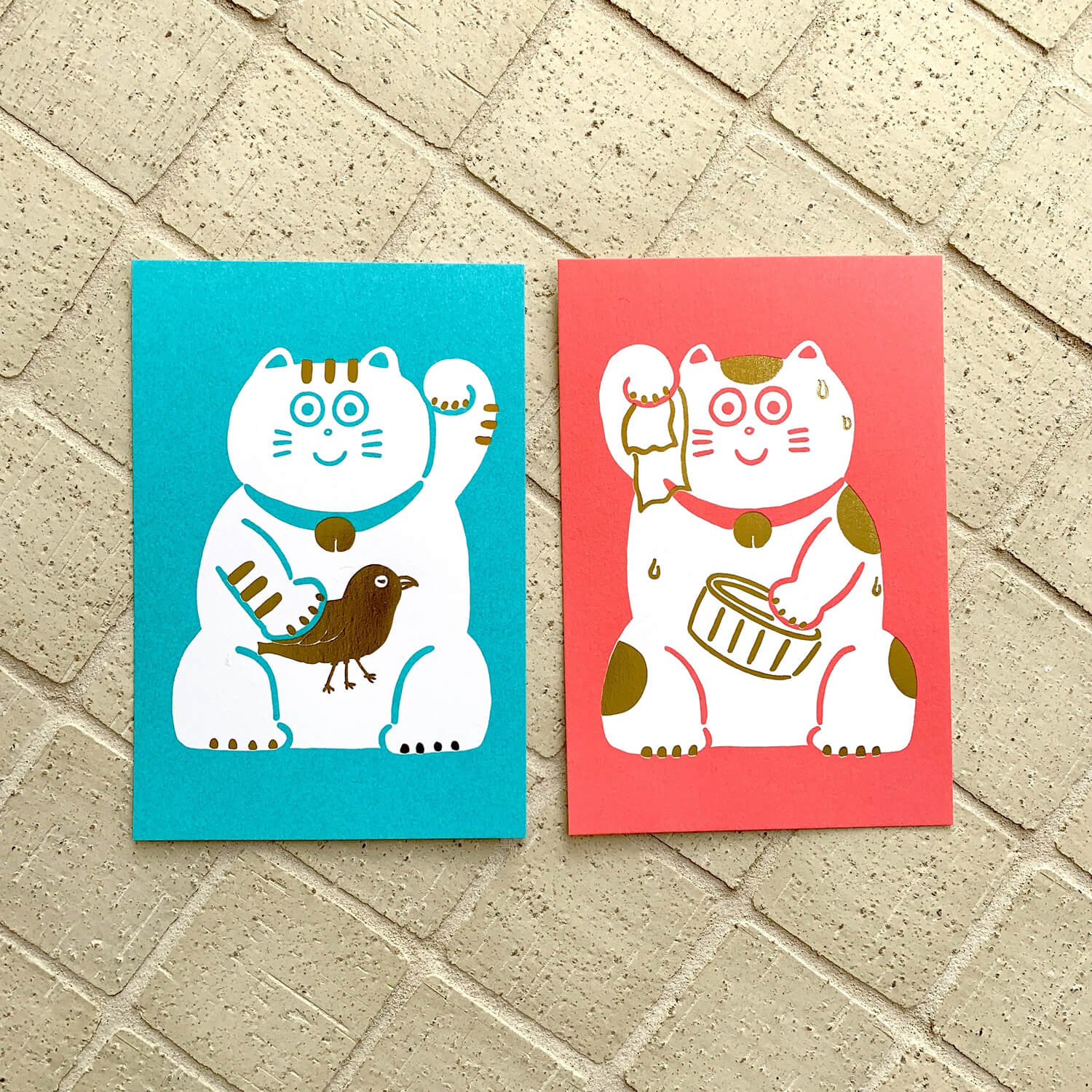 AIUEO Postcard – Manekineko Onsen