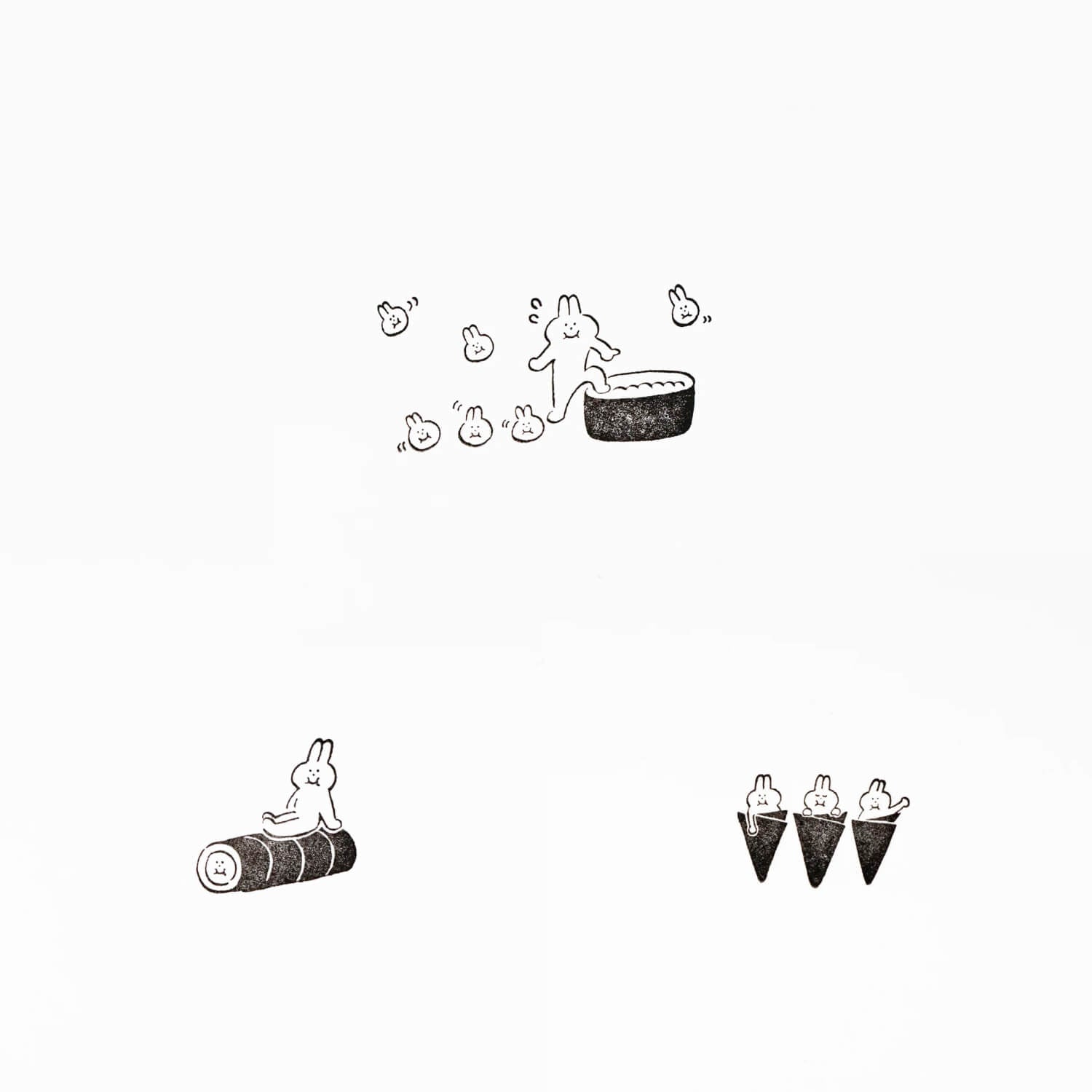 AIUEO Stamp Set – Norimaki Set B