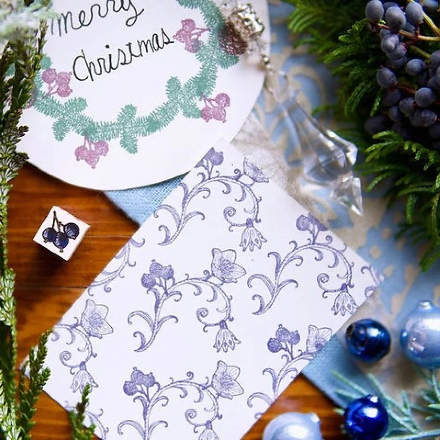 Akamegane Wood Mount Stamp Set – Lady C’s Collection: Winter Greetings