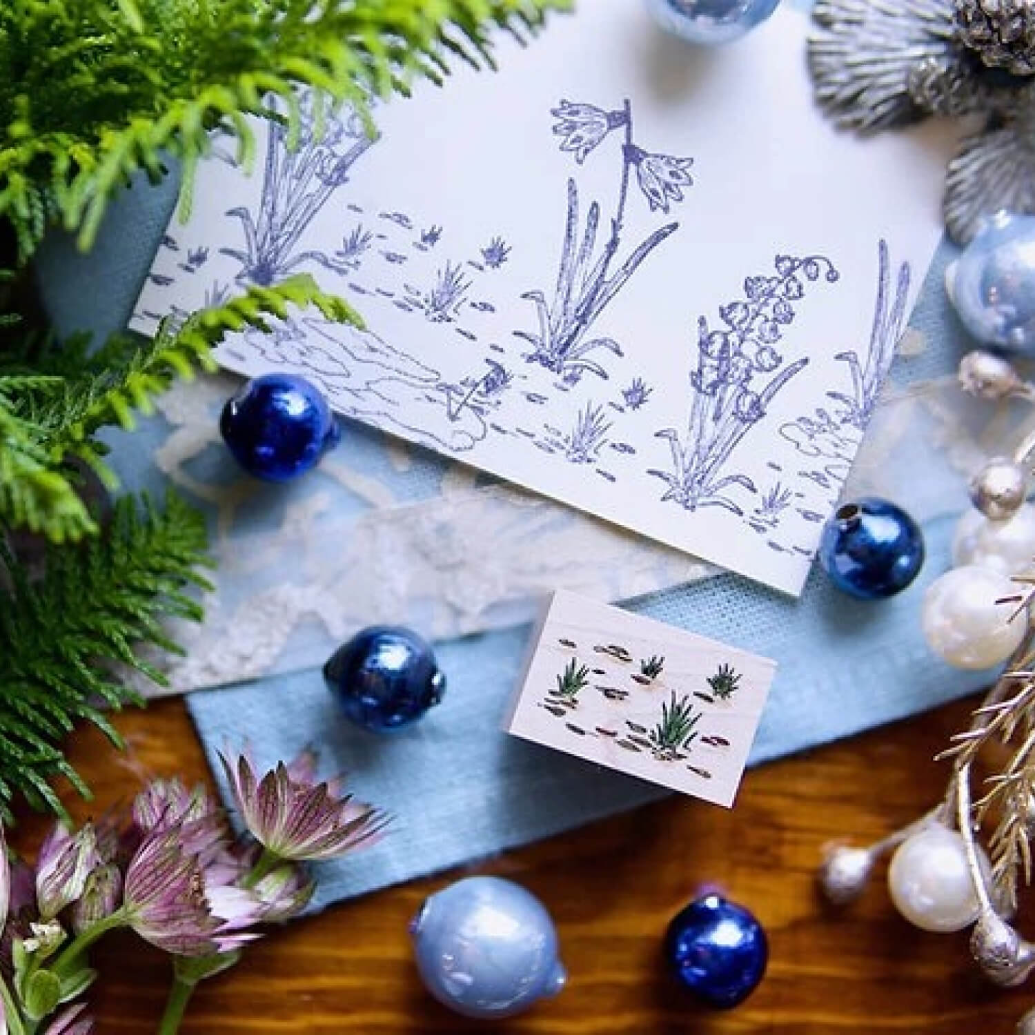 Akamegane Wood Mount Stamp Set – Lady C’s Collection: Winter Greetings