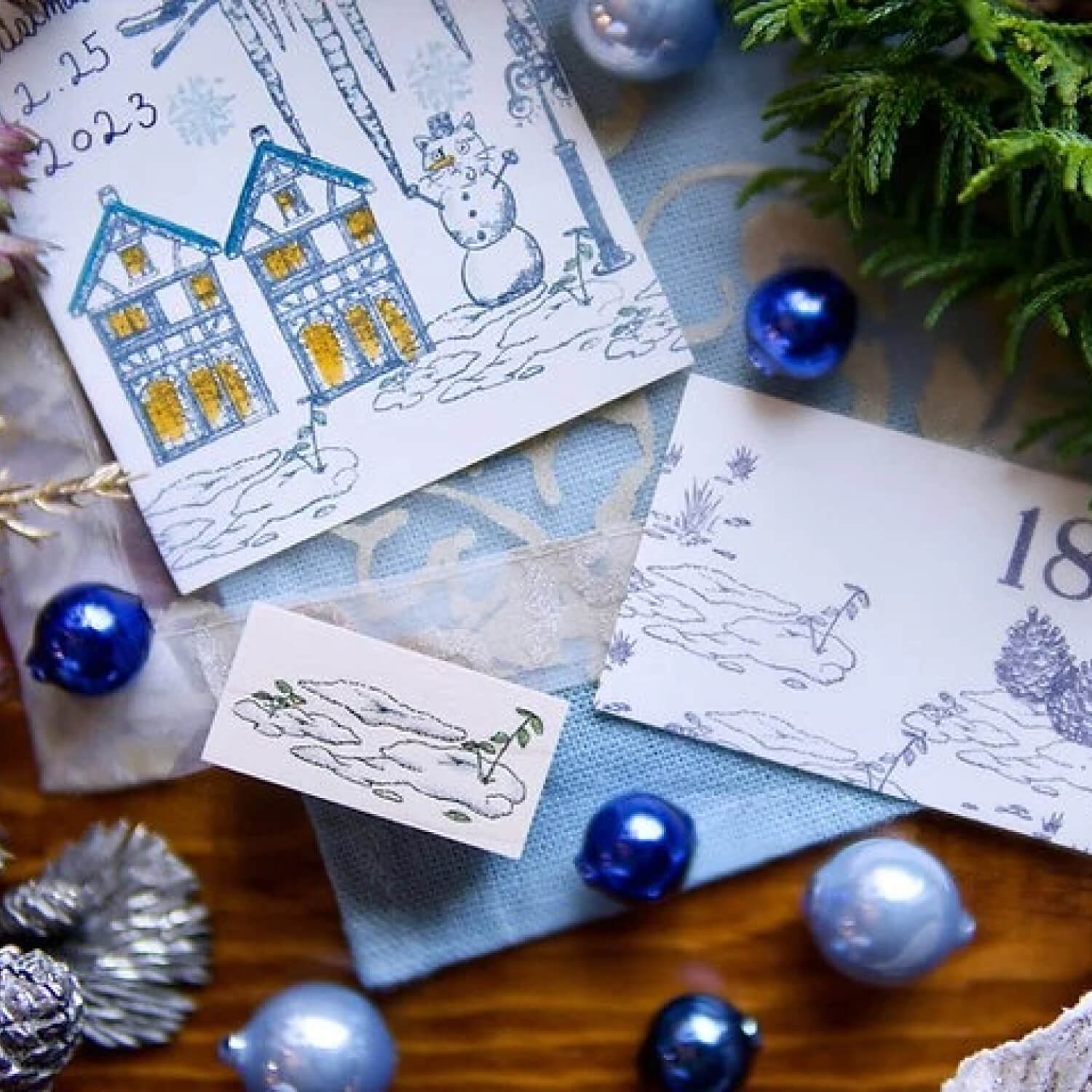 Akamegane Wood Mount Stamp Set – Lady C’s Collection: Winter Greetings