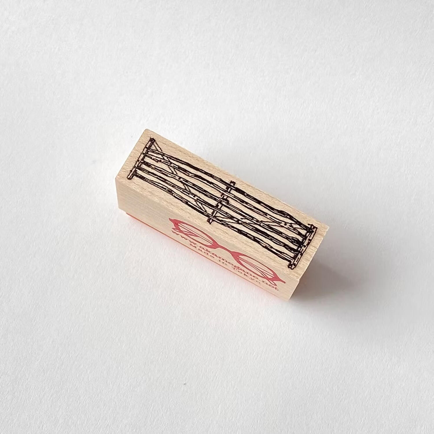 Akamegane Wood Mount Stamp – Alpine Fence
