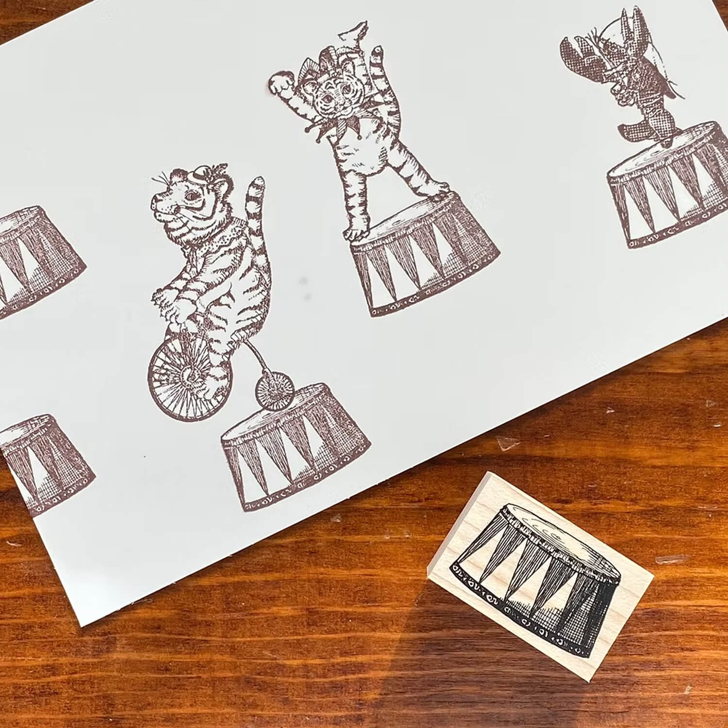 Akamegane Wood Mount Stamp – Mini Stage