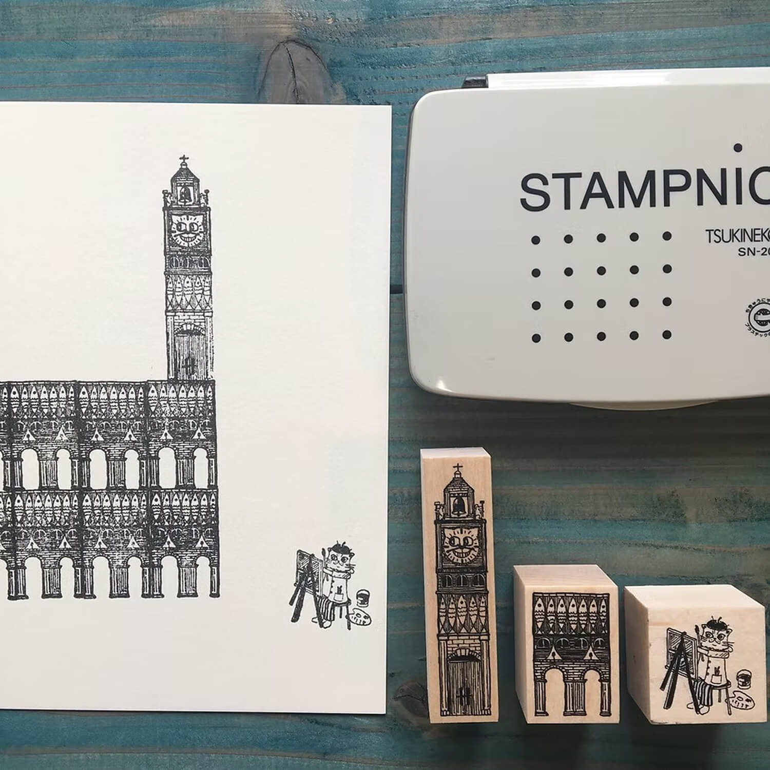 Akamegane Wood Mount Stamp – Painter Dali