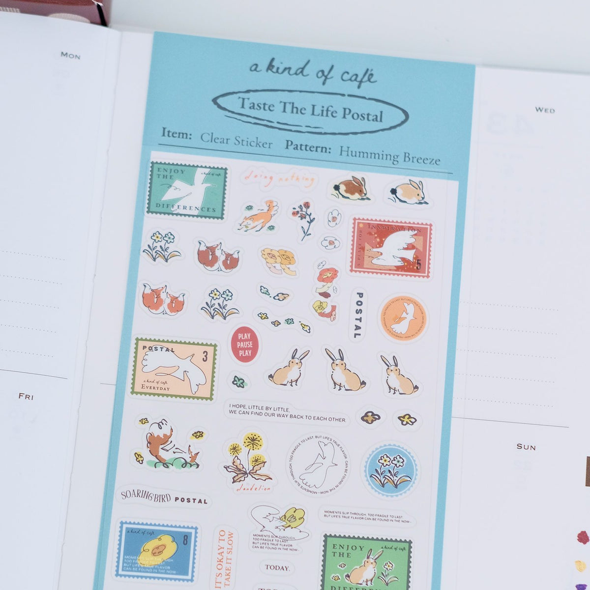 A kind of café Clear Sticker Sheet