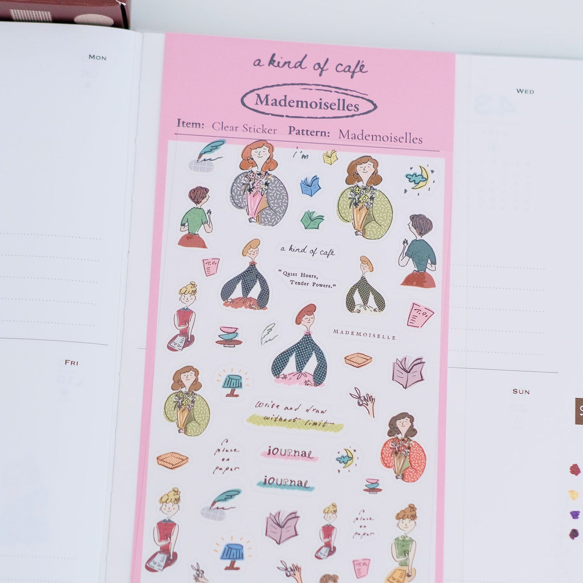 A kind of café Clear Sticker Sheet