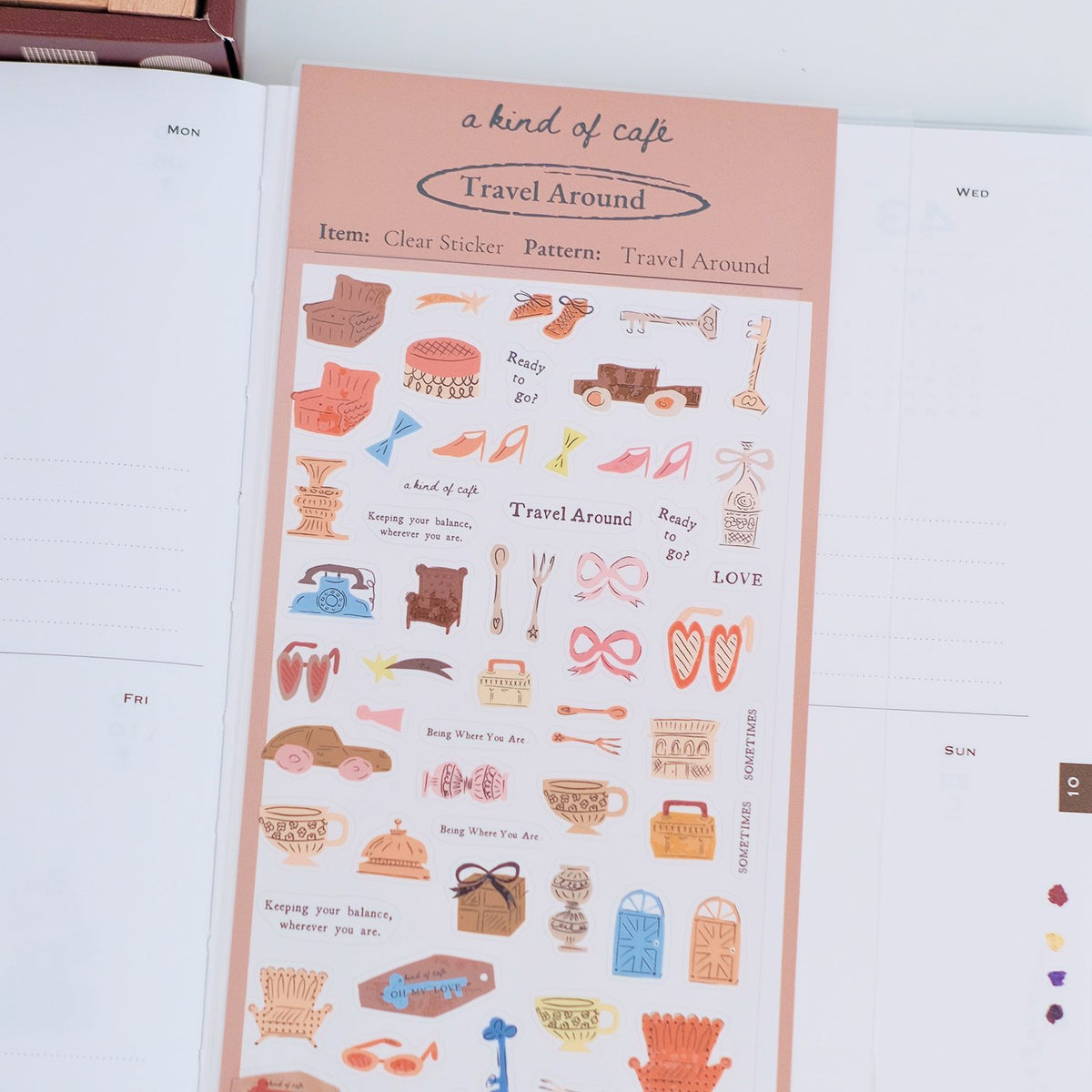A kind of café Clear Sticker Sheet