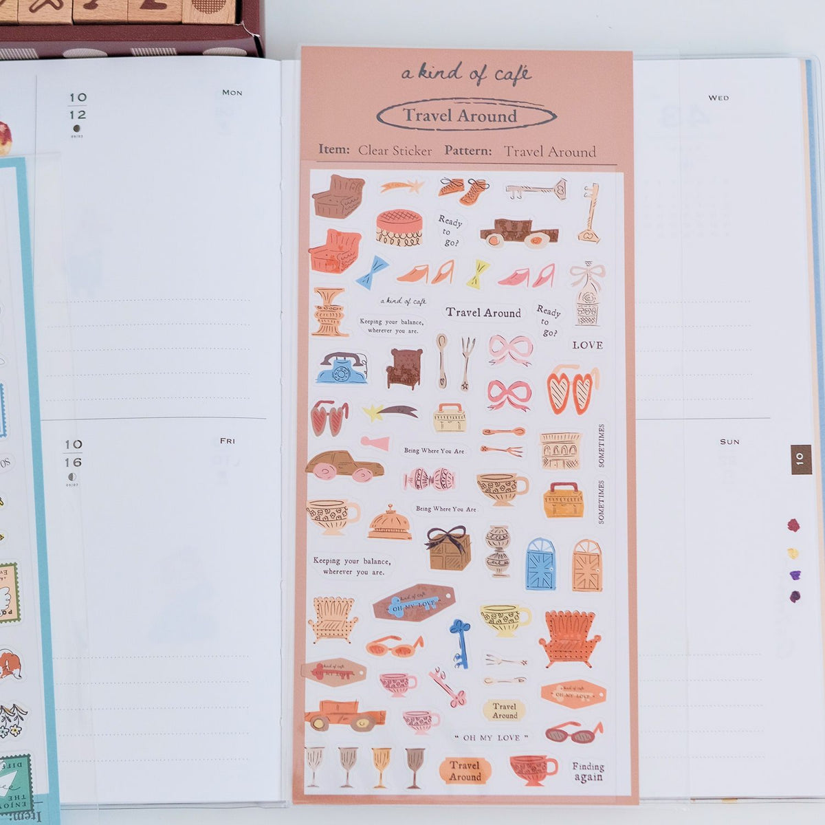 A kind of café Clear Sticker Sheet