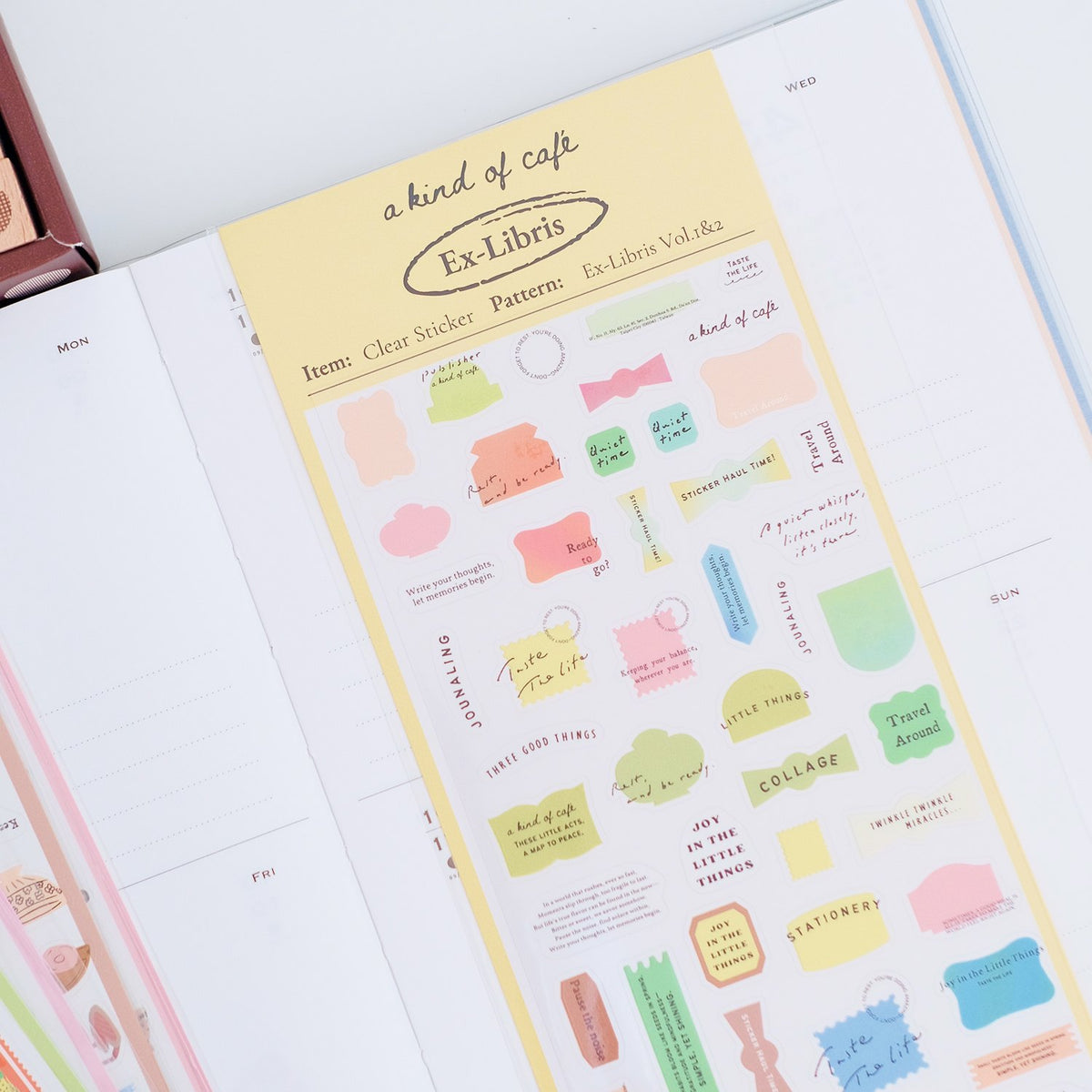 A kind of café Clear Sticker Sheet