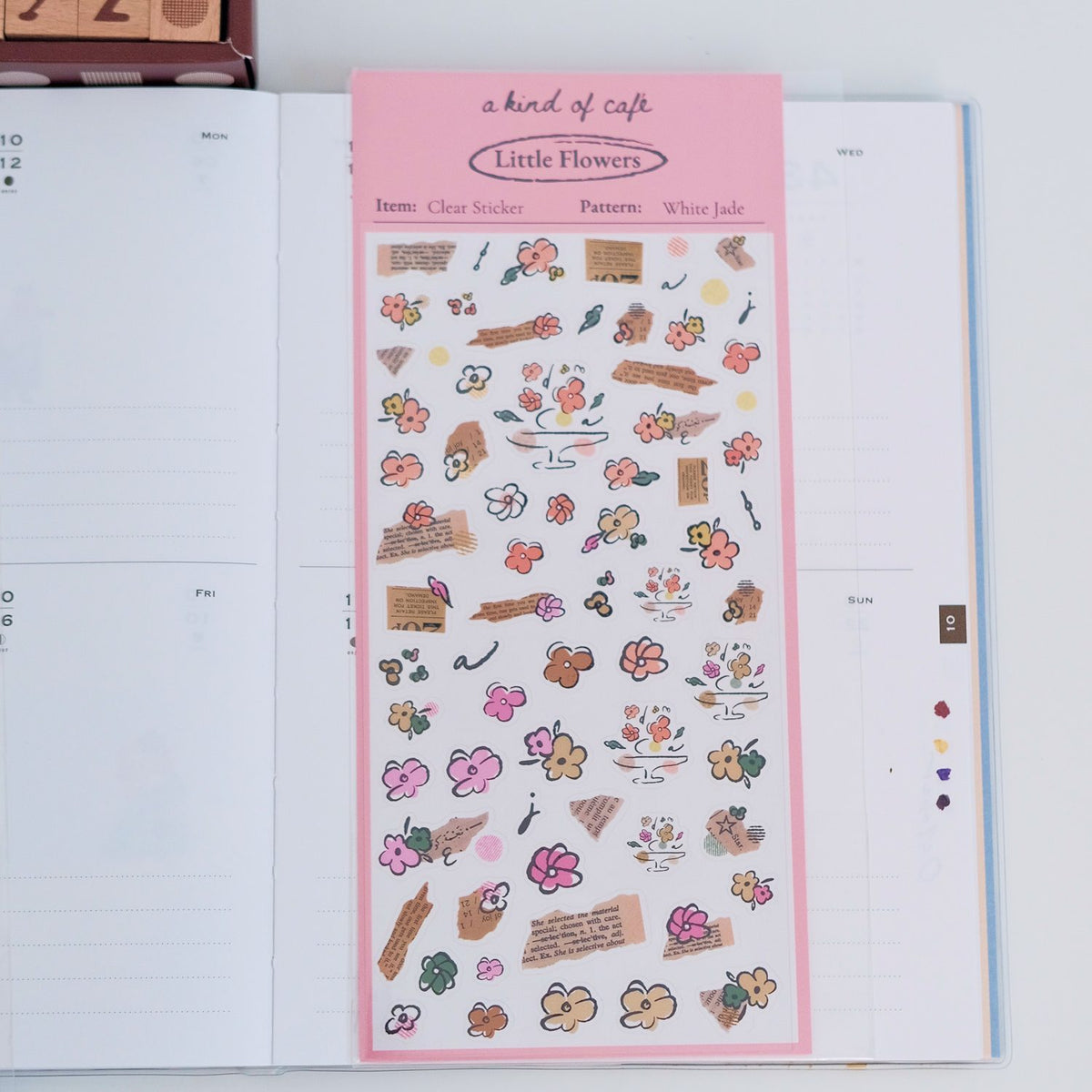 A kind of café Clear Sticker Sheet