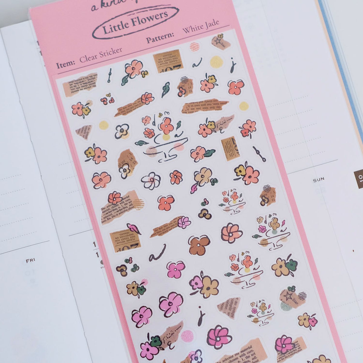 A kind of café Clear Sticker Sheet
