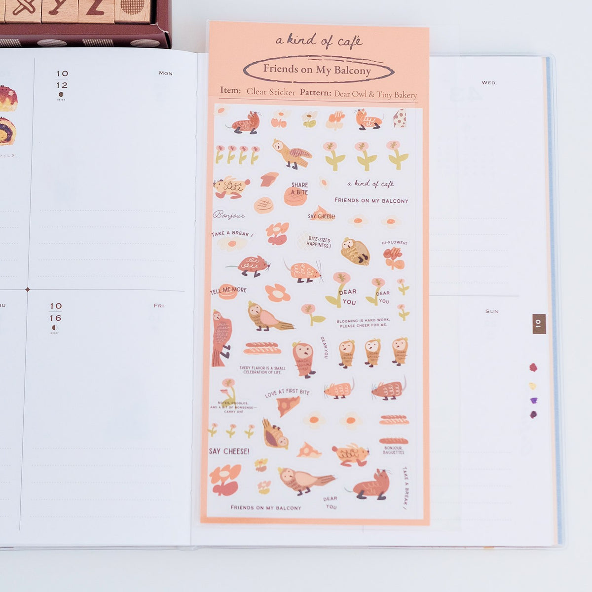 A kind of café Clear Sticker Sheet