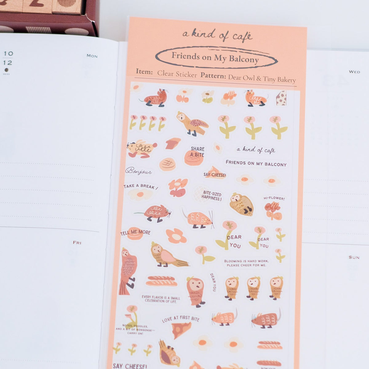 A kind of café Clear Sticker Sheet