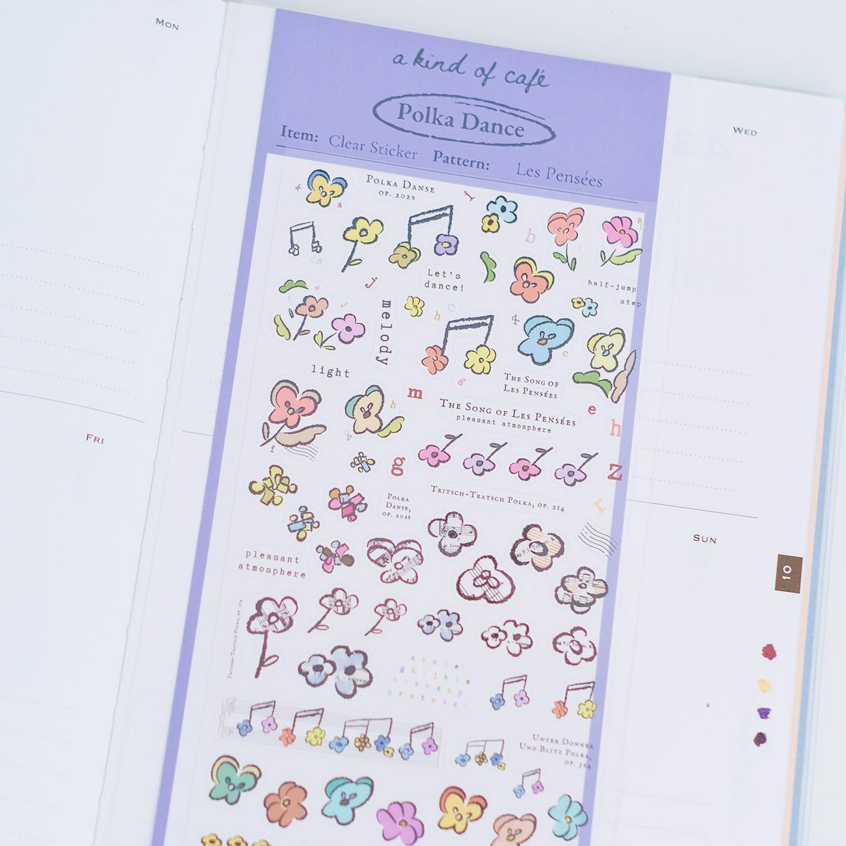 A kind of café Clear Sticker Sheet