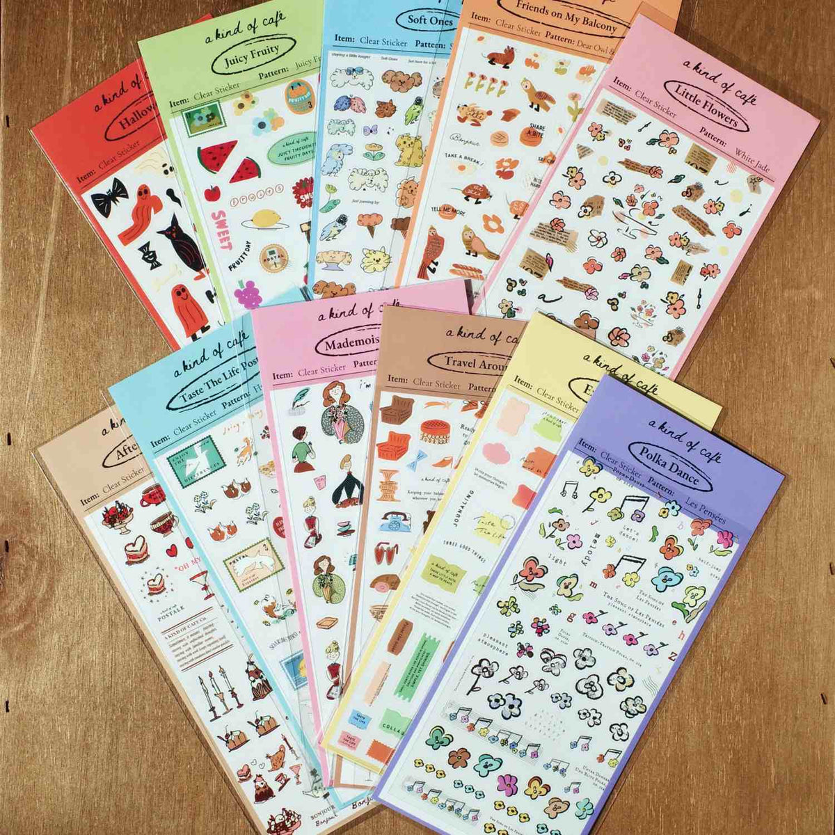 A kind of café Clear Sticker Sheet