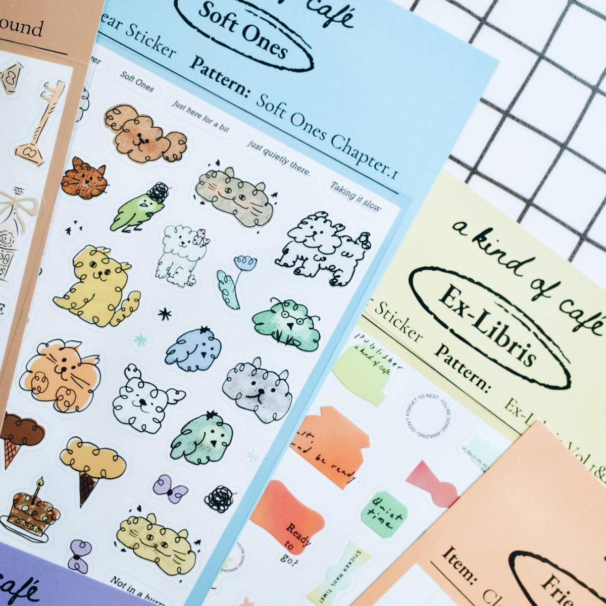 A kind of café Clear Sticker Sheet