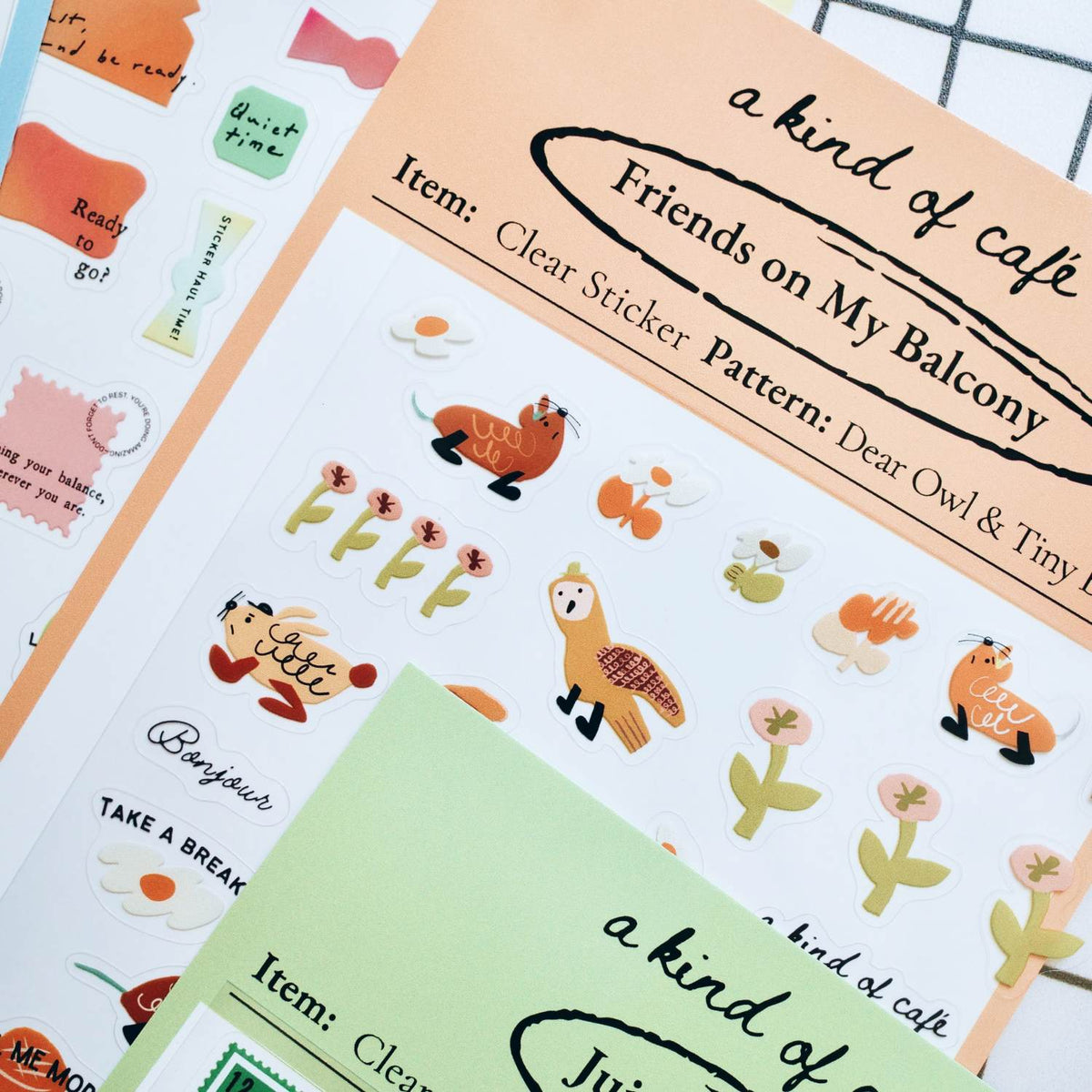 A kind of café Clear Sticker Sheet