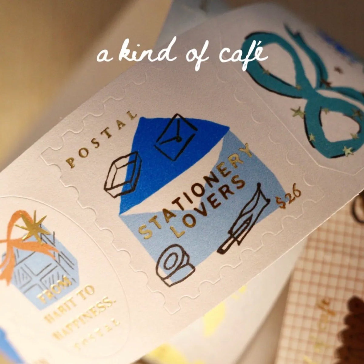 A kind of café Foil Sticker Roll – Travel Around