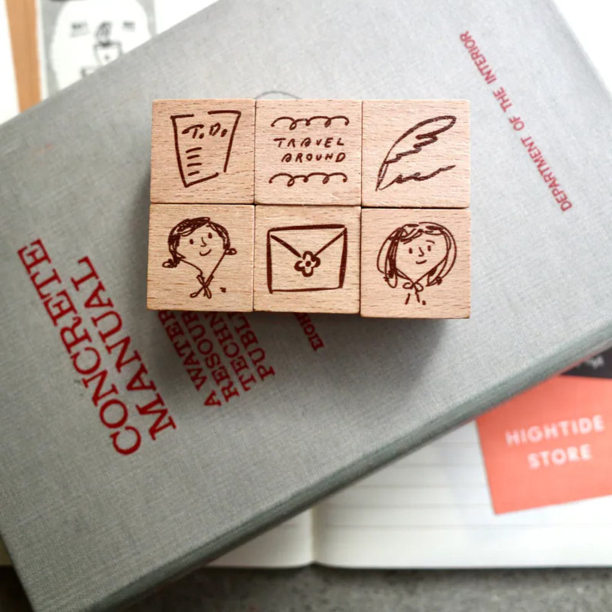 A kind of café Girl's Travel Journaling Stamp Set (Capsule Series)