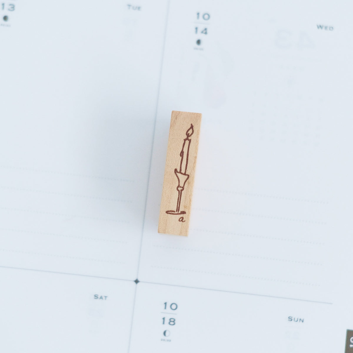 A kind of café Journal Text Stamp - Candle