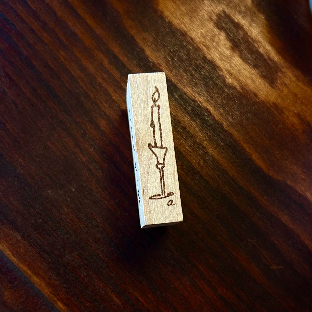 A kind of café Journal Text Stamp - Candle
