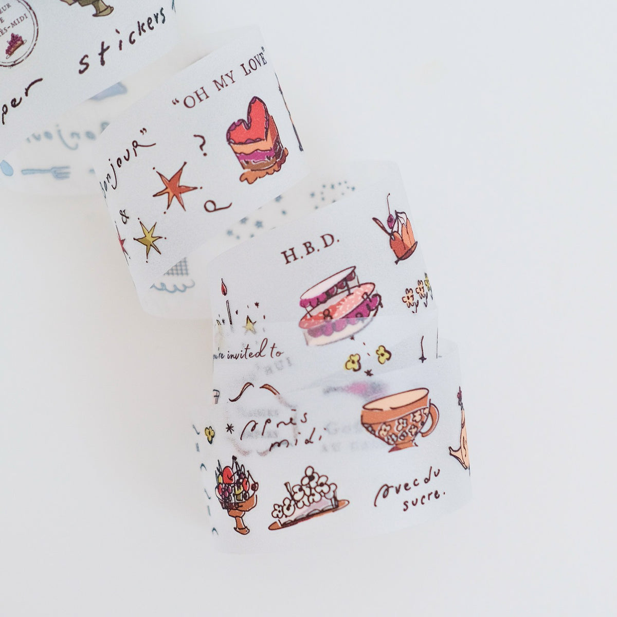 A kind of café Kiss-Cut PET Tape – French Afternoon