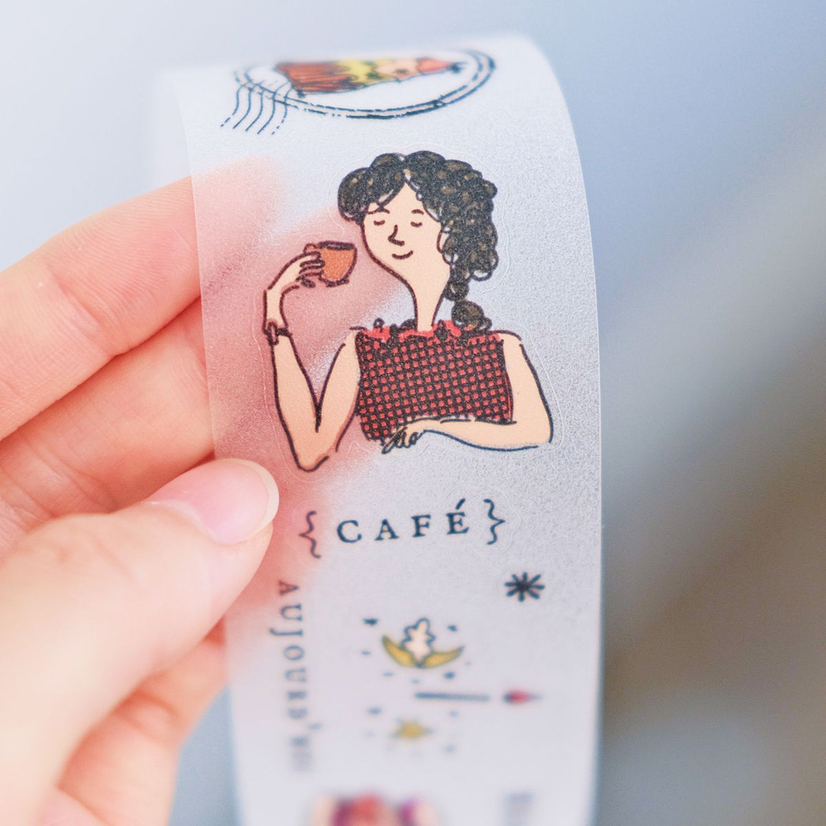 A kind of café Kiss-Cut PET Tape – French Afternoon