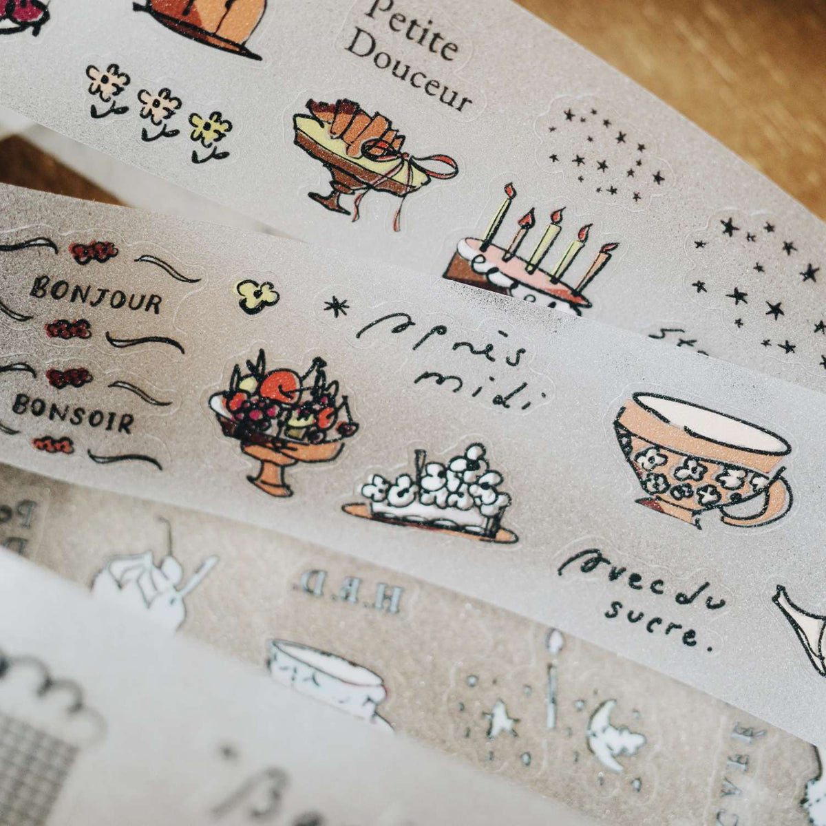 A kind of café Kiss-Cut PET Tape – French Afternoon