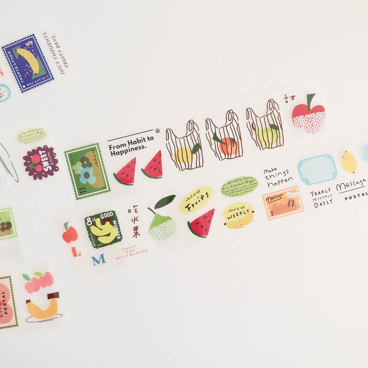 A kind of café Kiss-Cut PET Tape – Juicy Fruity