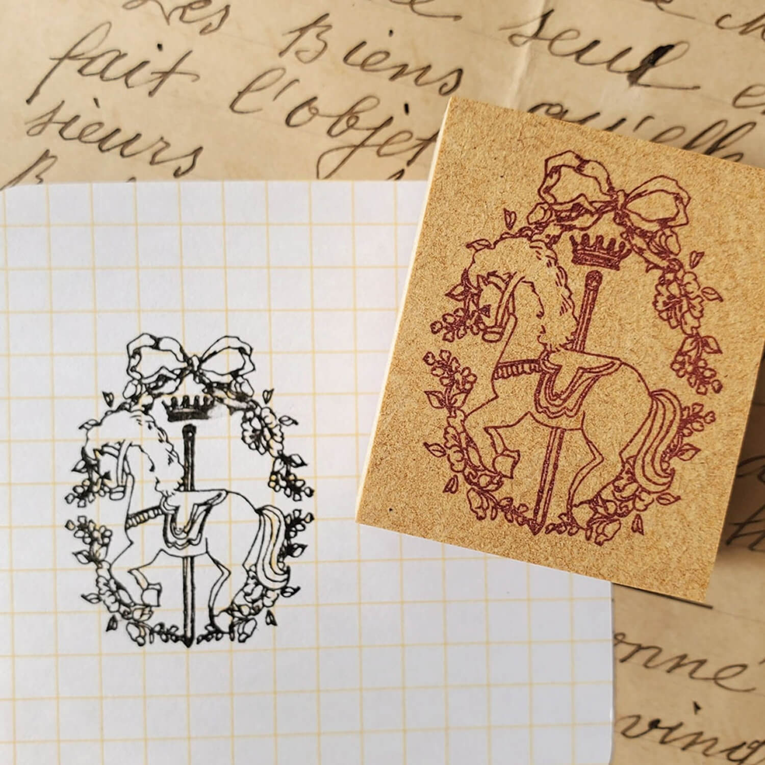Ant's Rubber Stamp – Rocking Horse