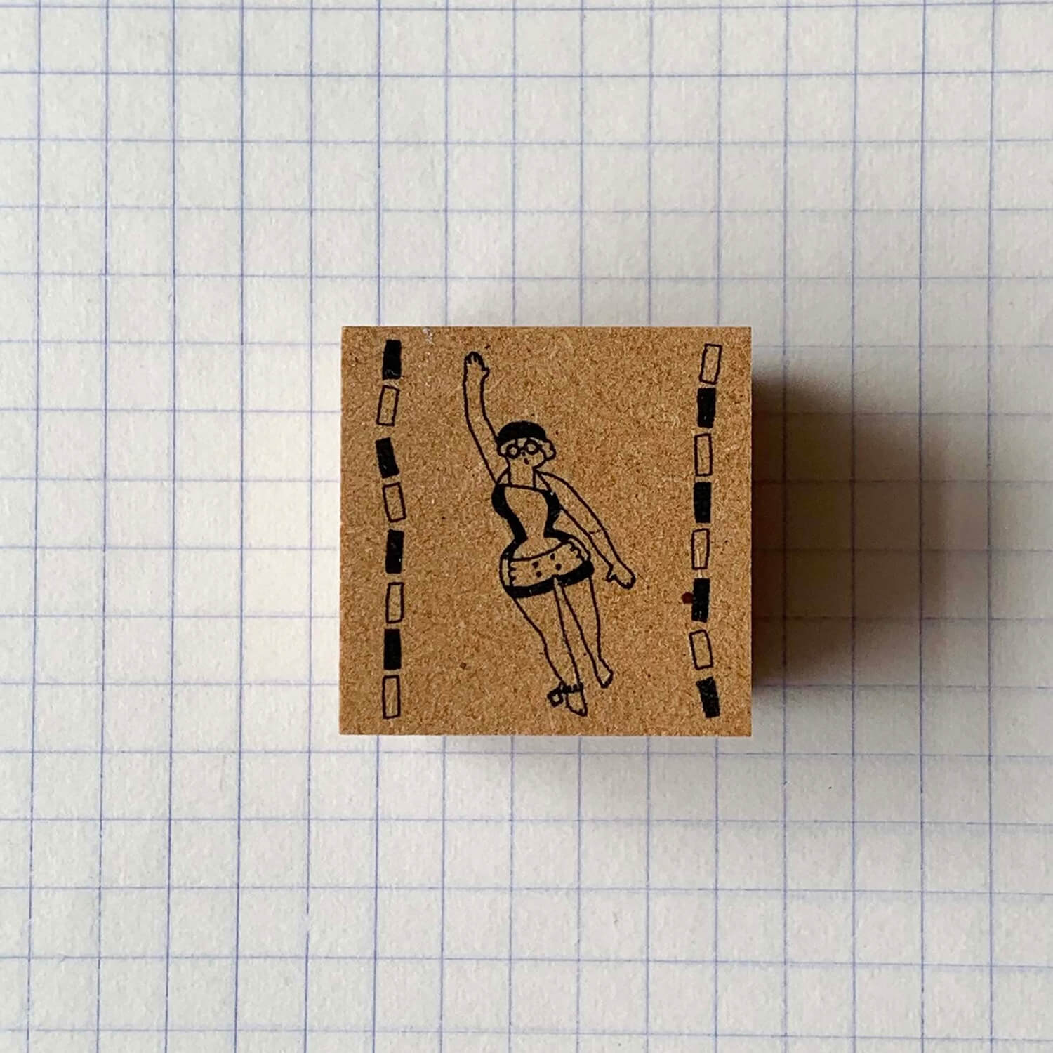 Ant's Rubber Stamp – Swimmer 02 (Backstroke)