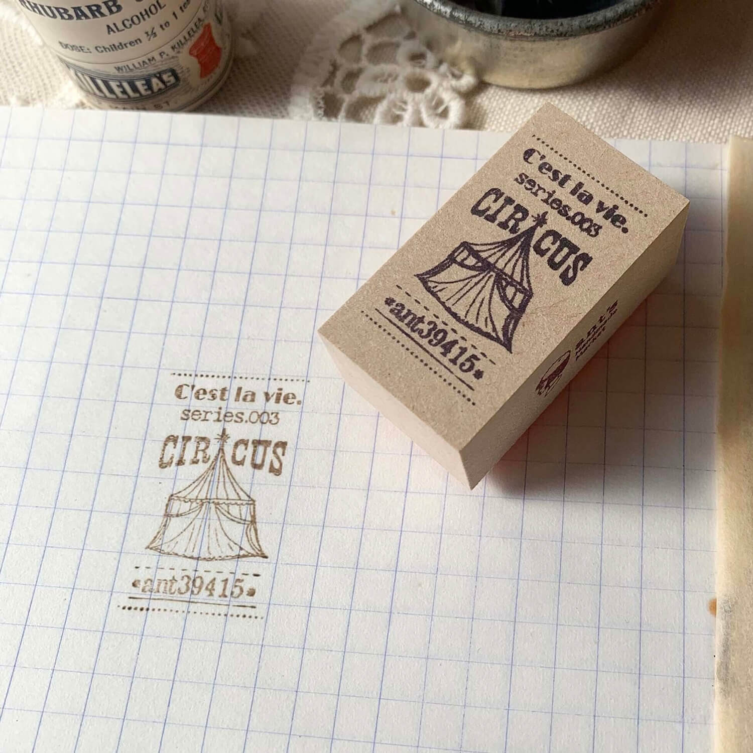 Ant's Ticket-Style Rubber Stamp – Circus