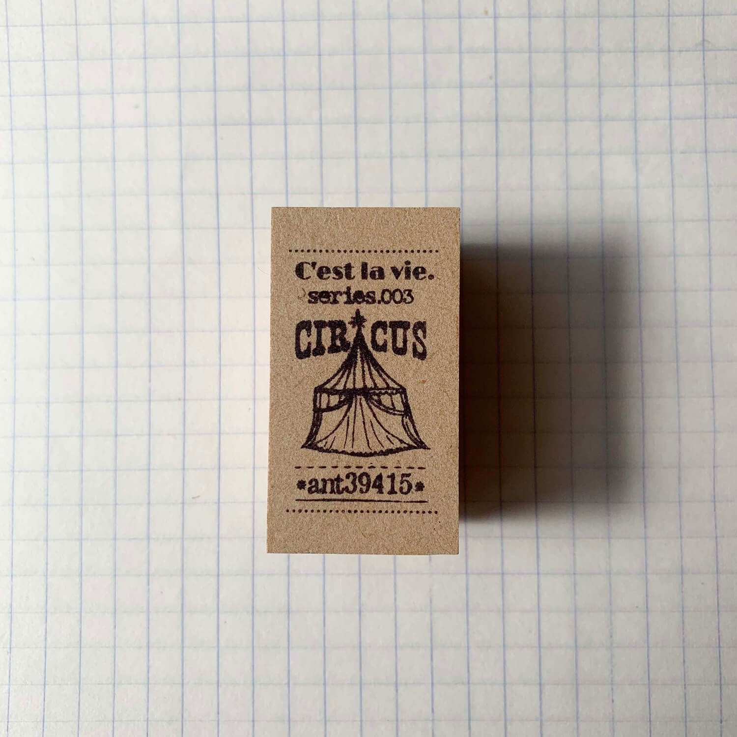 Ant's Ticket-Style Rubber Stamp – Circus
