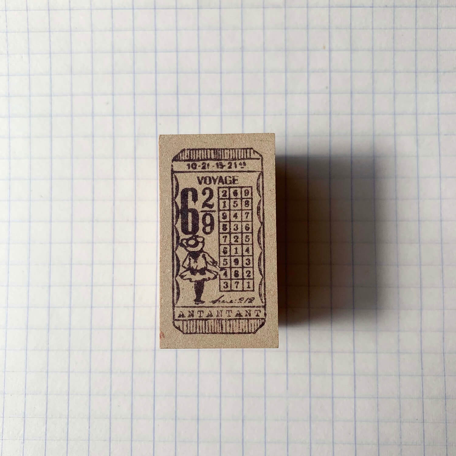 Ant's Ticket-Style Rubber Stamp – Voyage