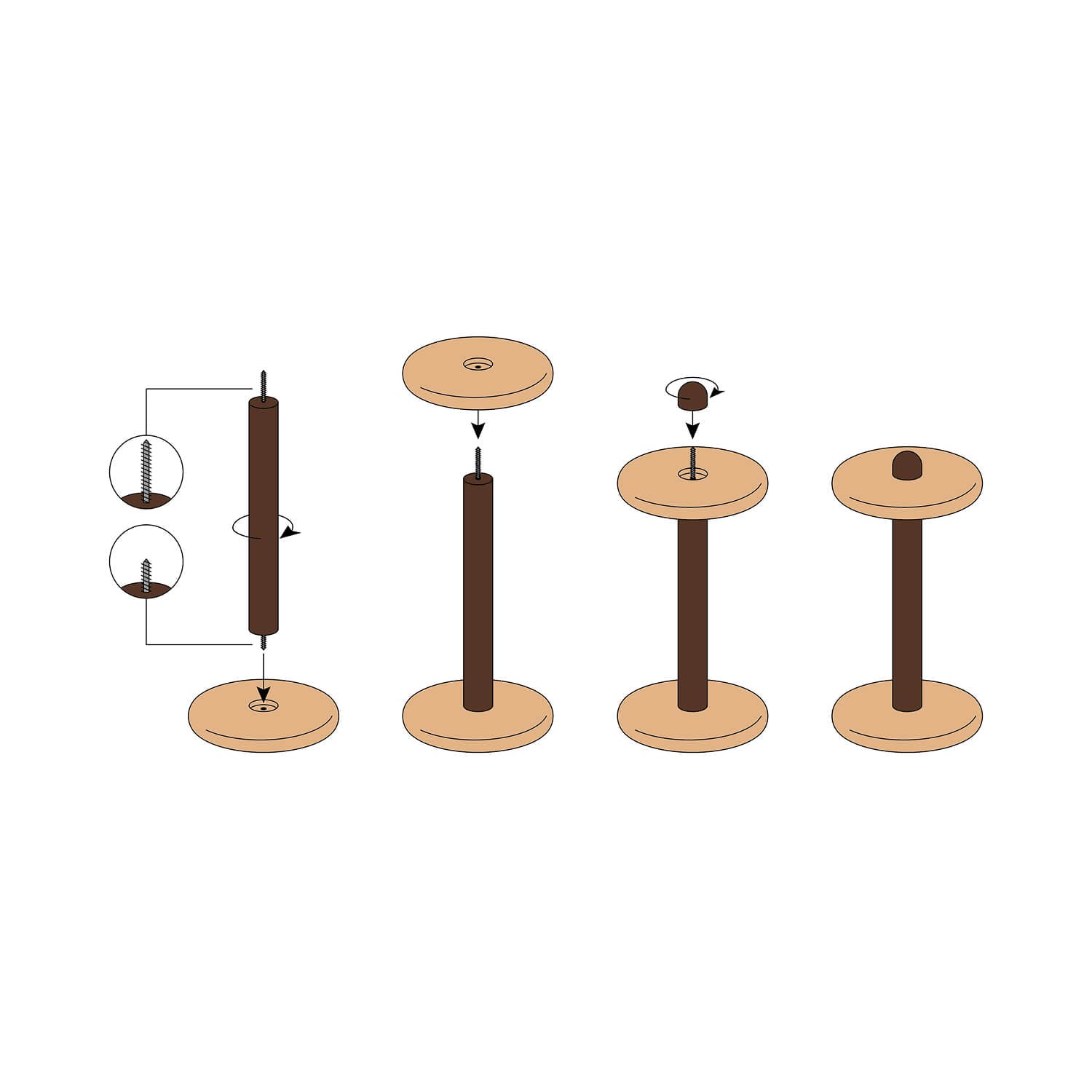 Areaware Spool Paper Towel Holder