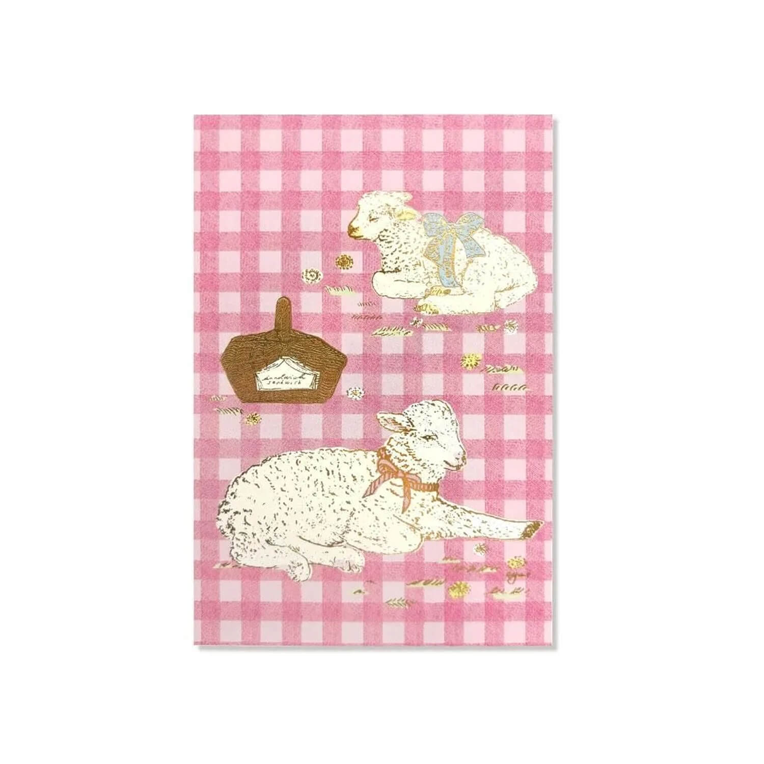 Aya Inoue Gold Foil Postcard – Sheep