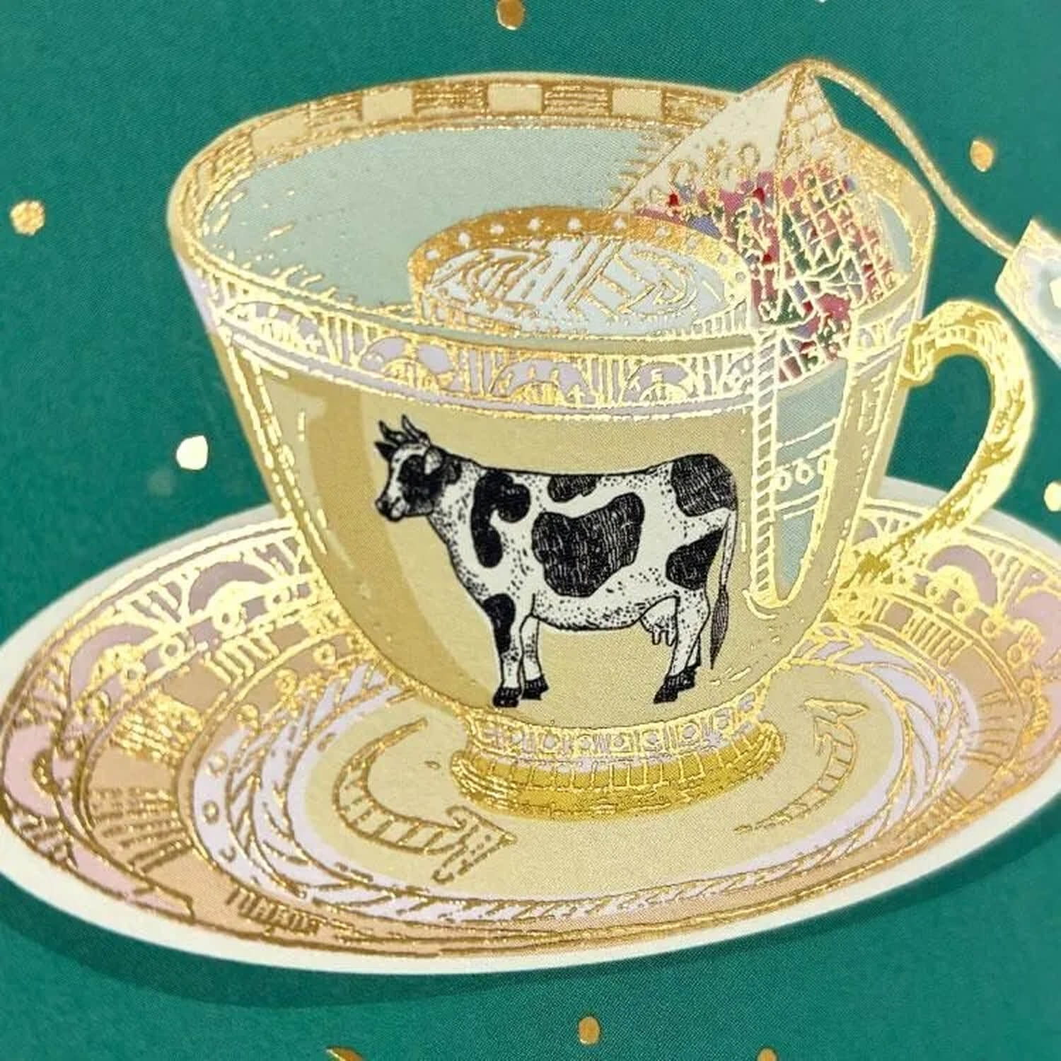 Aya Inoue Gold Foil Postcard – Teacup