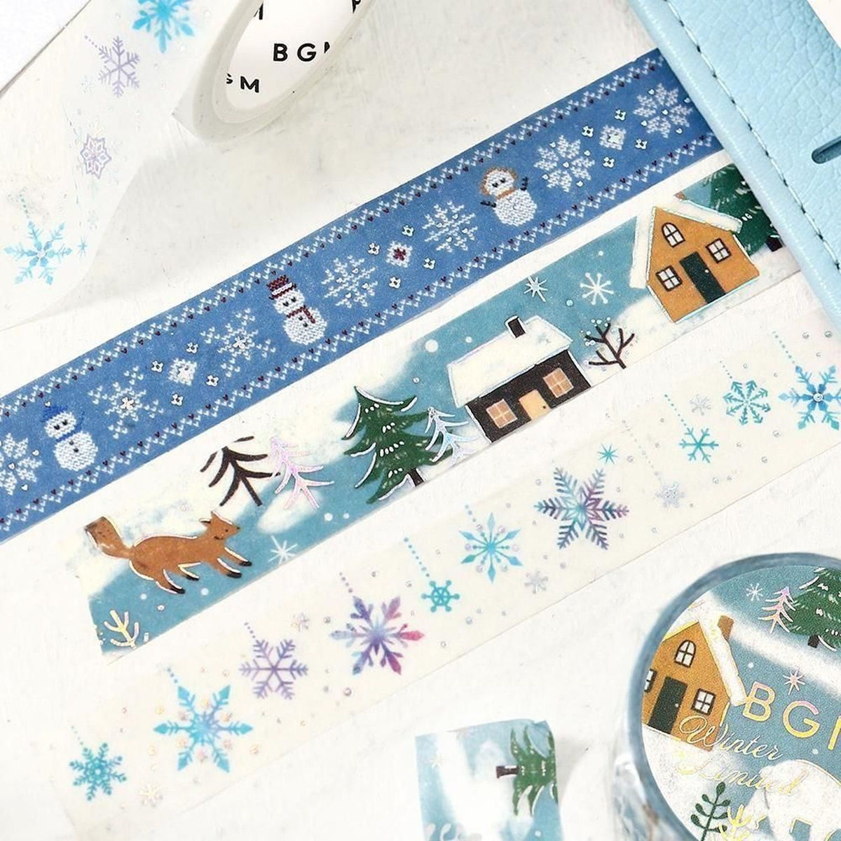 BGM 2026 Winter Limited Foil Washi Tape – Nordic Winter Landscape
