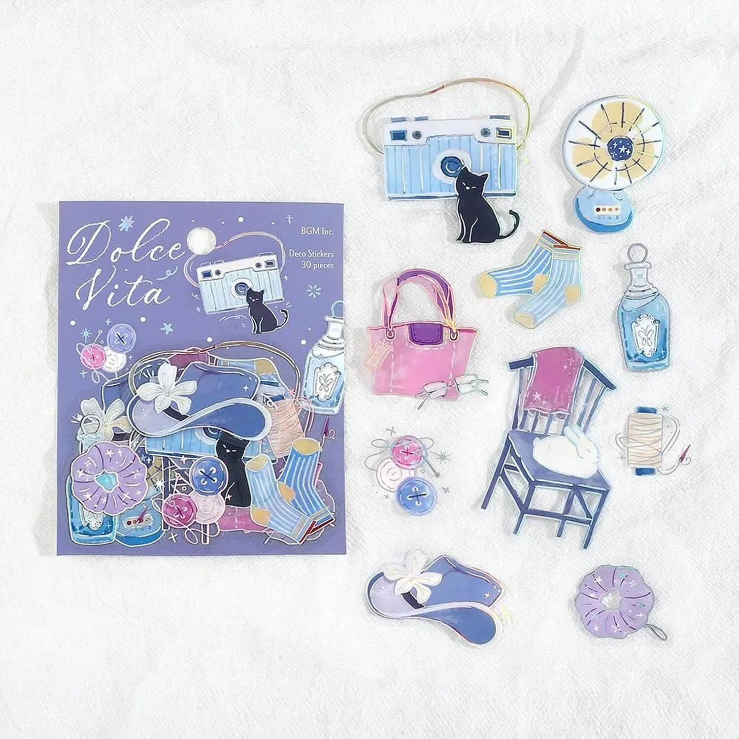 BGM Dolce Vita Foil Clear Stickers - Fragments of Daily Life