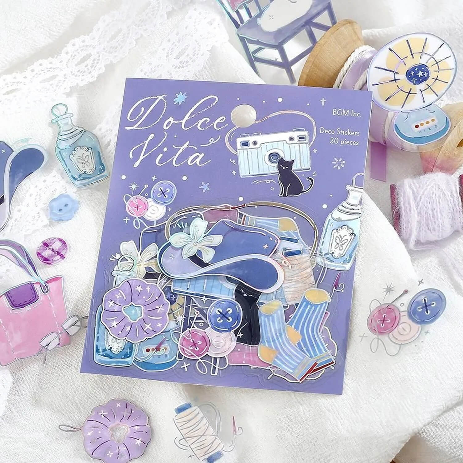 BGM Dolce Vita Foil Clear Stickers - Fragments of Daily Life
