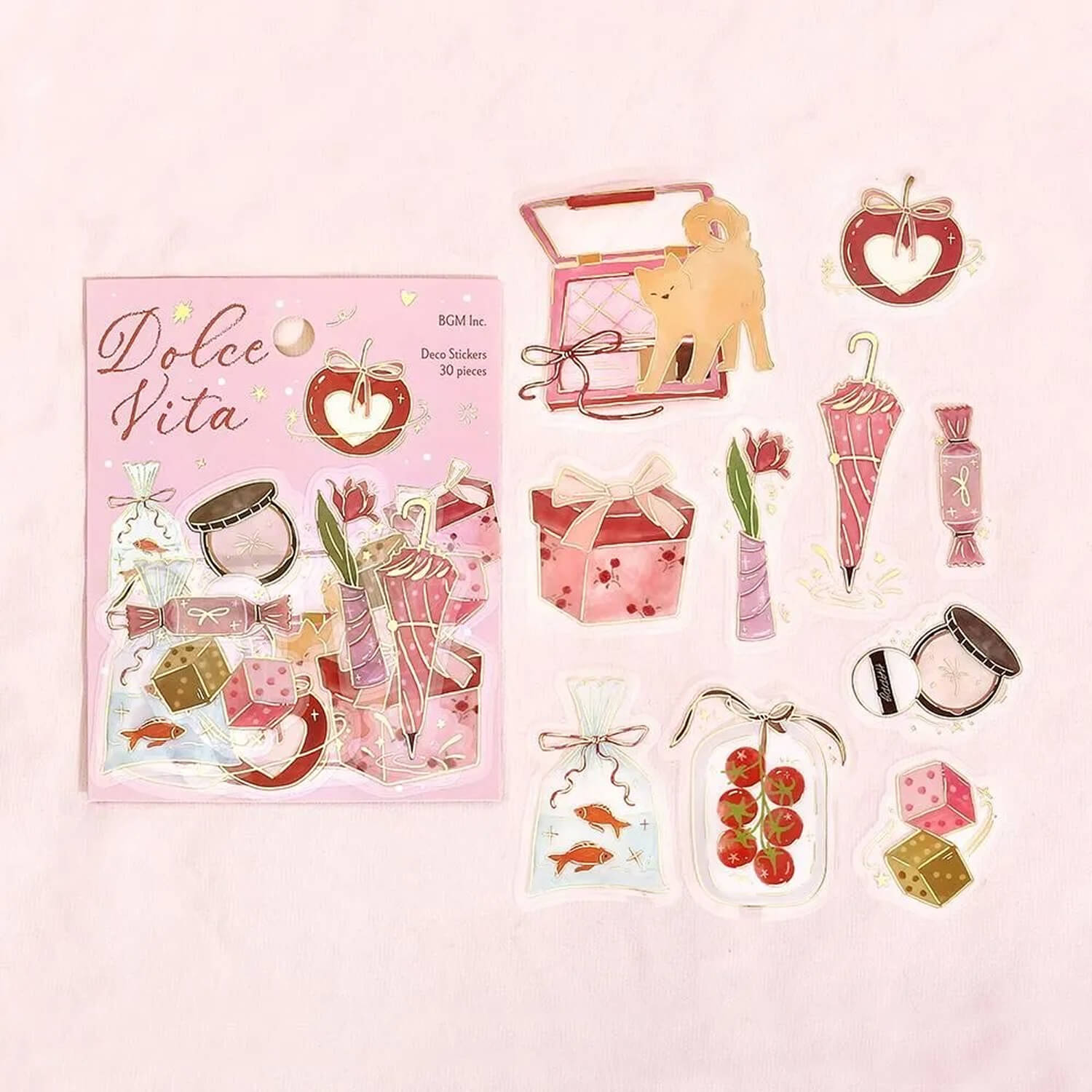 BGM Dolce Vita Foil Clear Stickers - Gift-Giving Weather