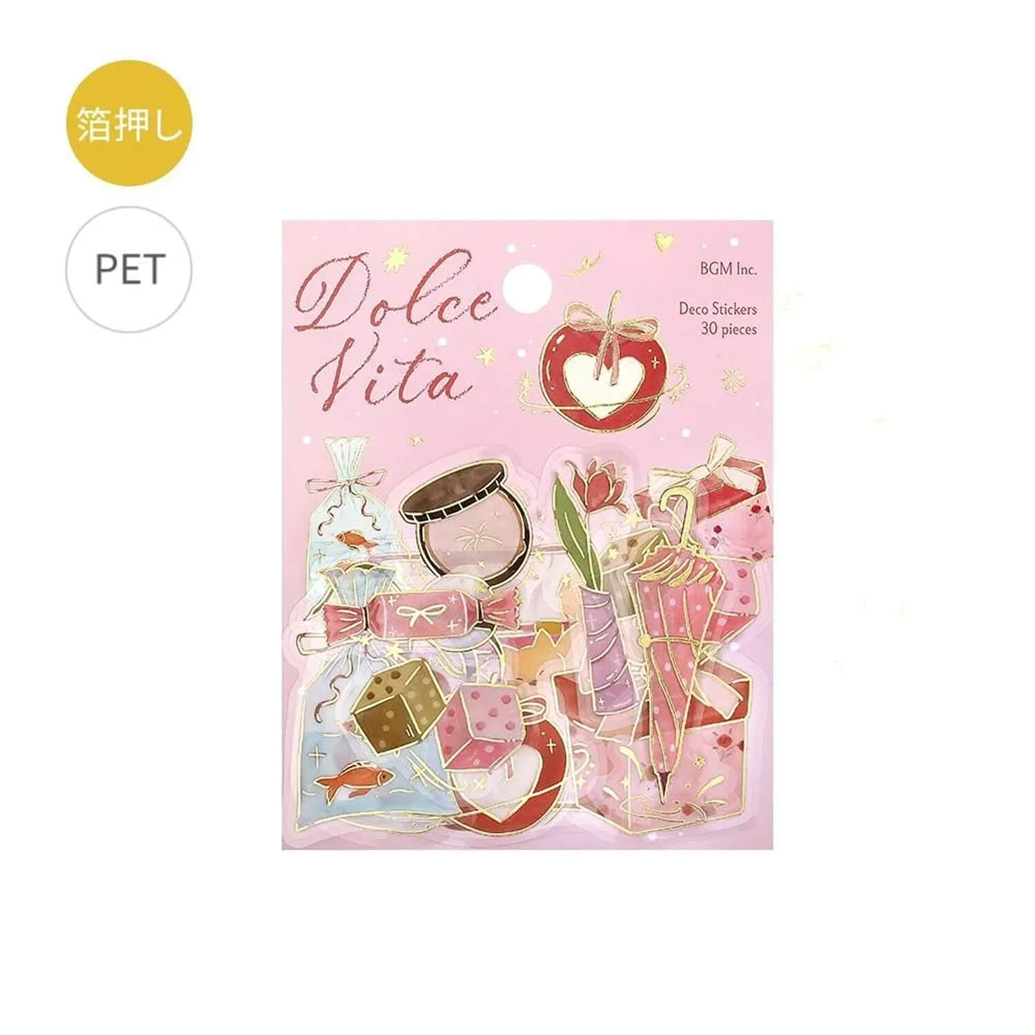 BGM Dolce Vita Foil Clear Stickers - Gift-Giving Weather