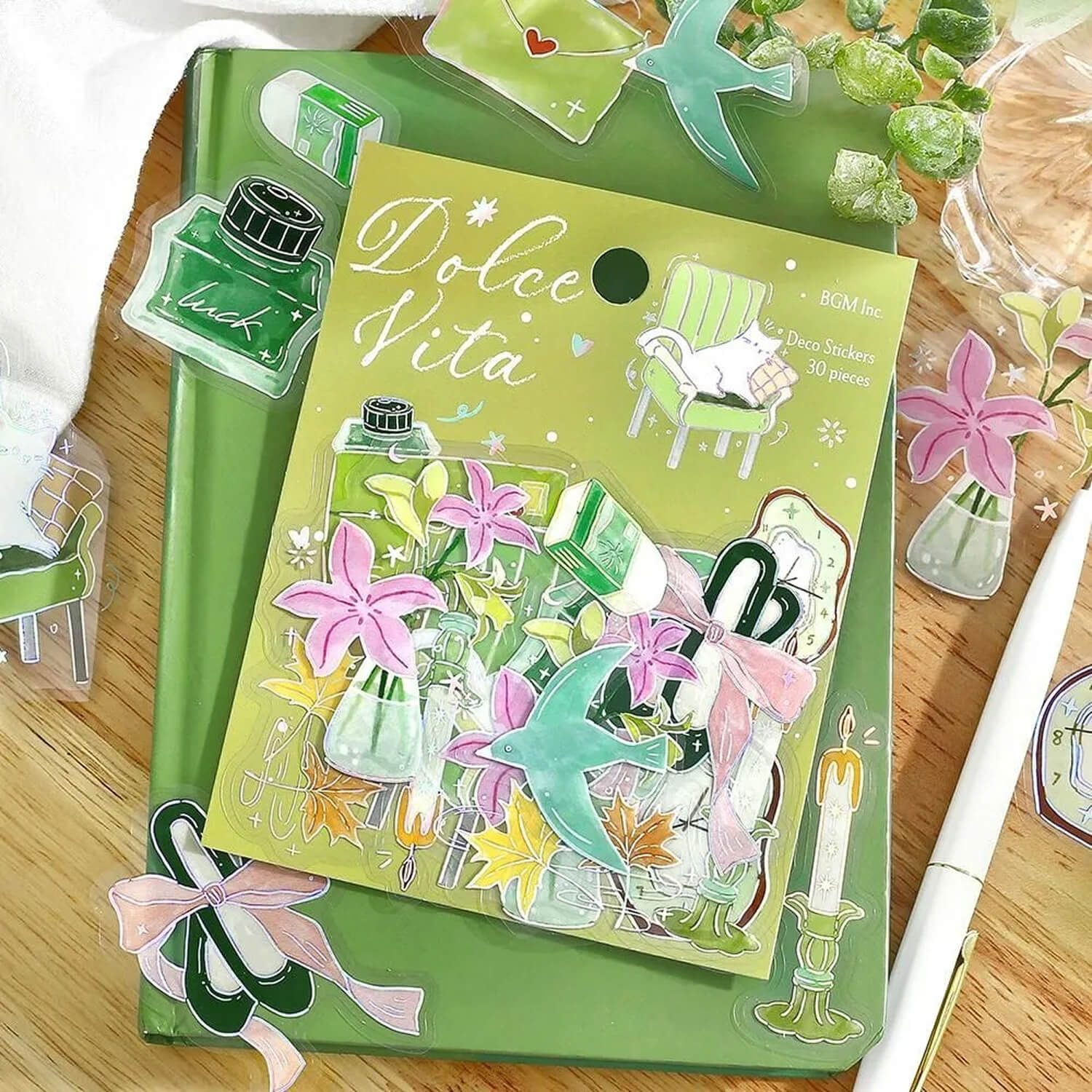BGM Dolce Vita Foil Clear Stickers - Letter of Happiness