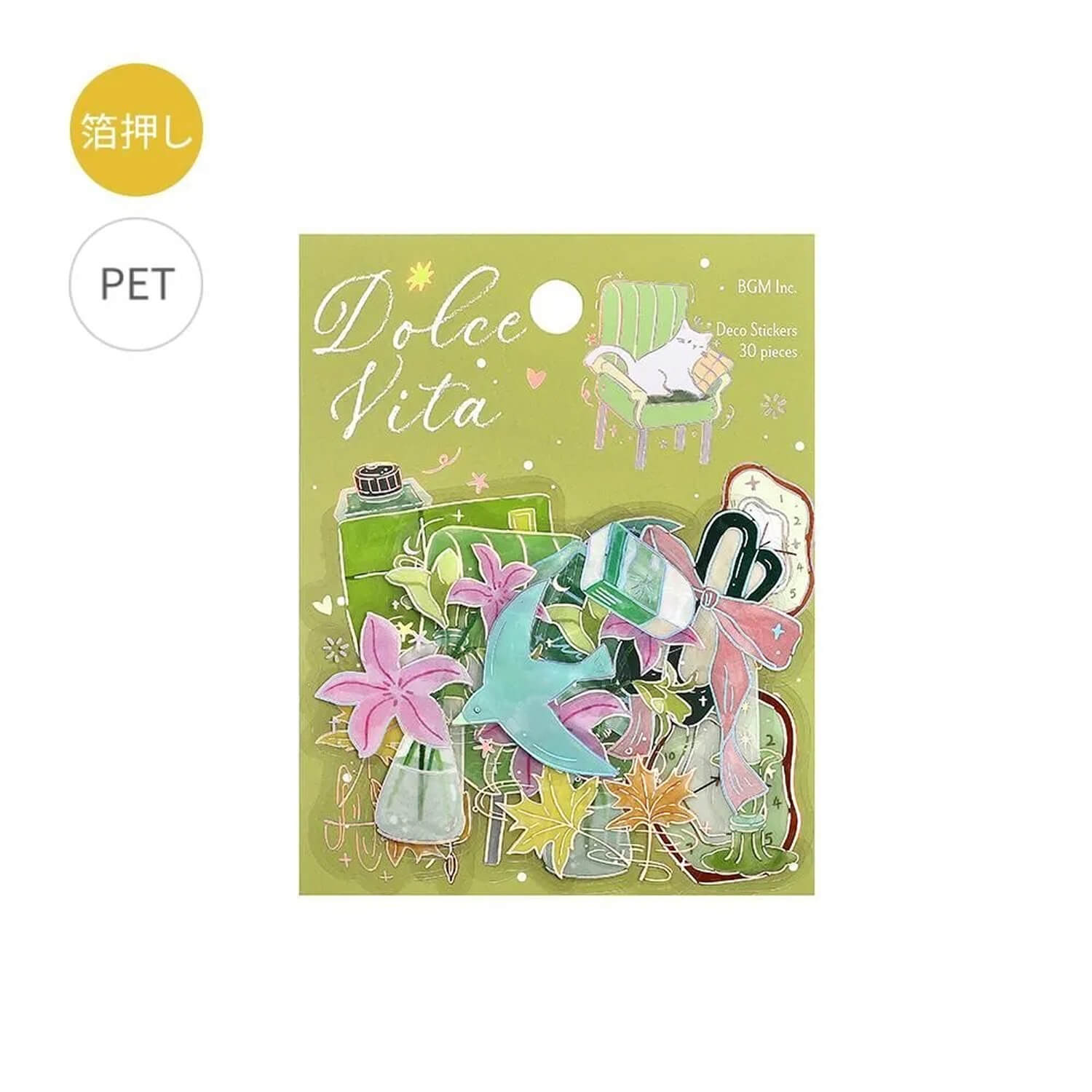 BGM Dolce Vita Foil Clear Stickers - Letter of Happiness