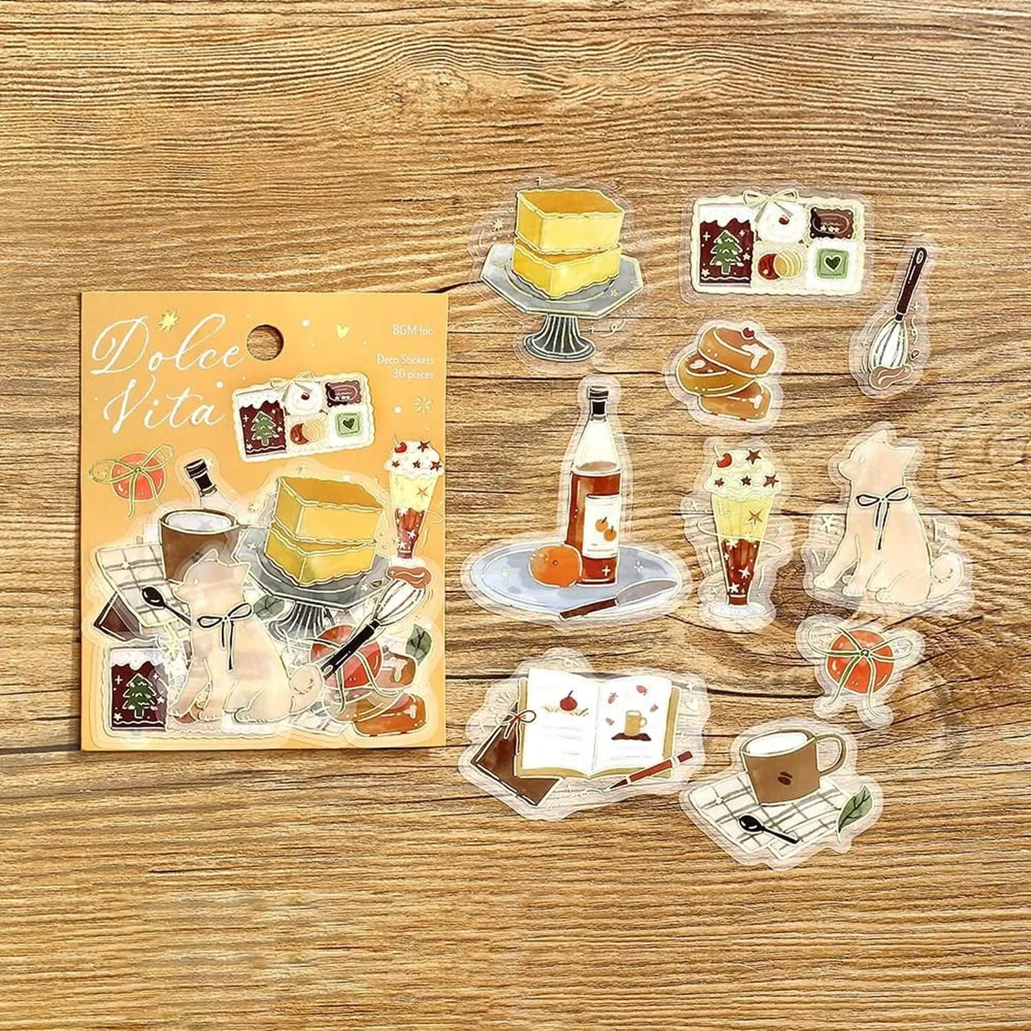 BGM Dolce Vita Foil Clear Stickers - Sweet Recipe